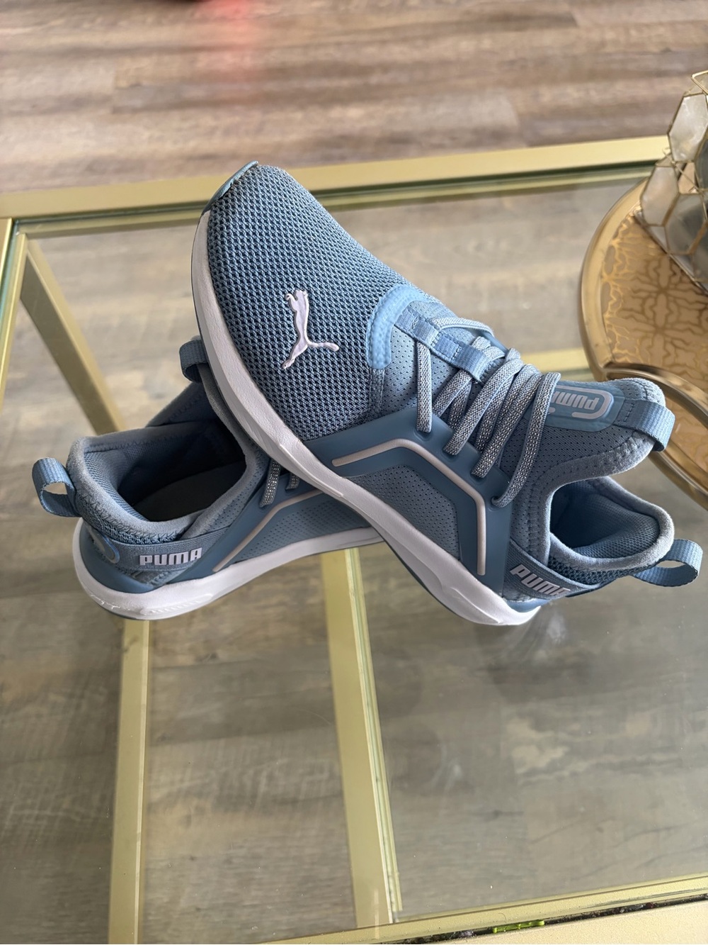 Puma Kids Light Blue Mesh Athletic Sneakers - Picture 1 of 7